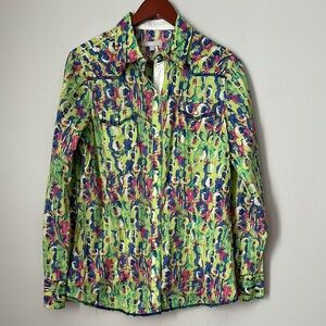 Colorful Abstract Button-Up Shirt